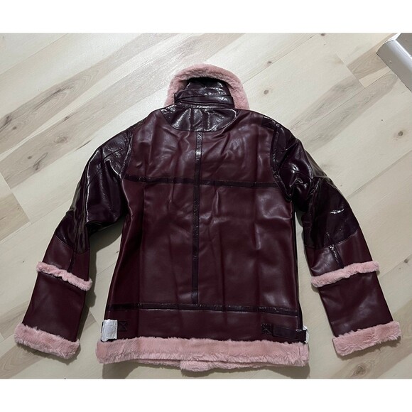 Choosy NWT Luxurious Winter Chic Vintage 90s Streetwear Teddy Fur Bomber Jacket - Picture 8 of 11